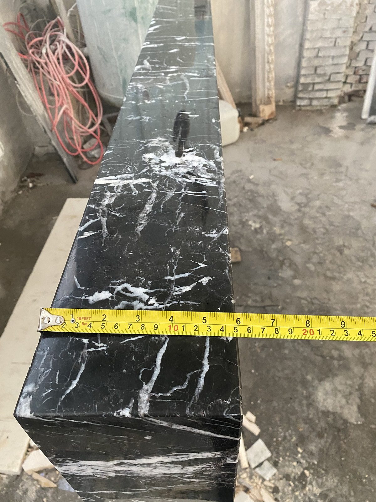 Nero Marquina black marble mantel for home decoration — image 8