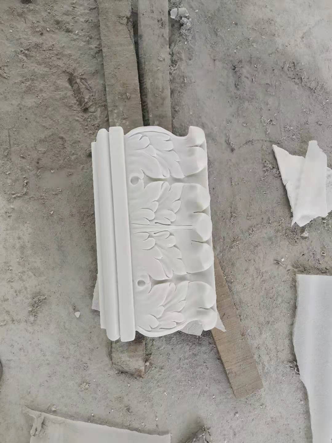 Standing ladies and flower hand carved white marble fireplace customized — image 3