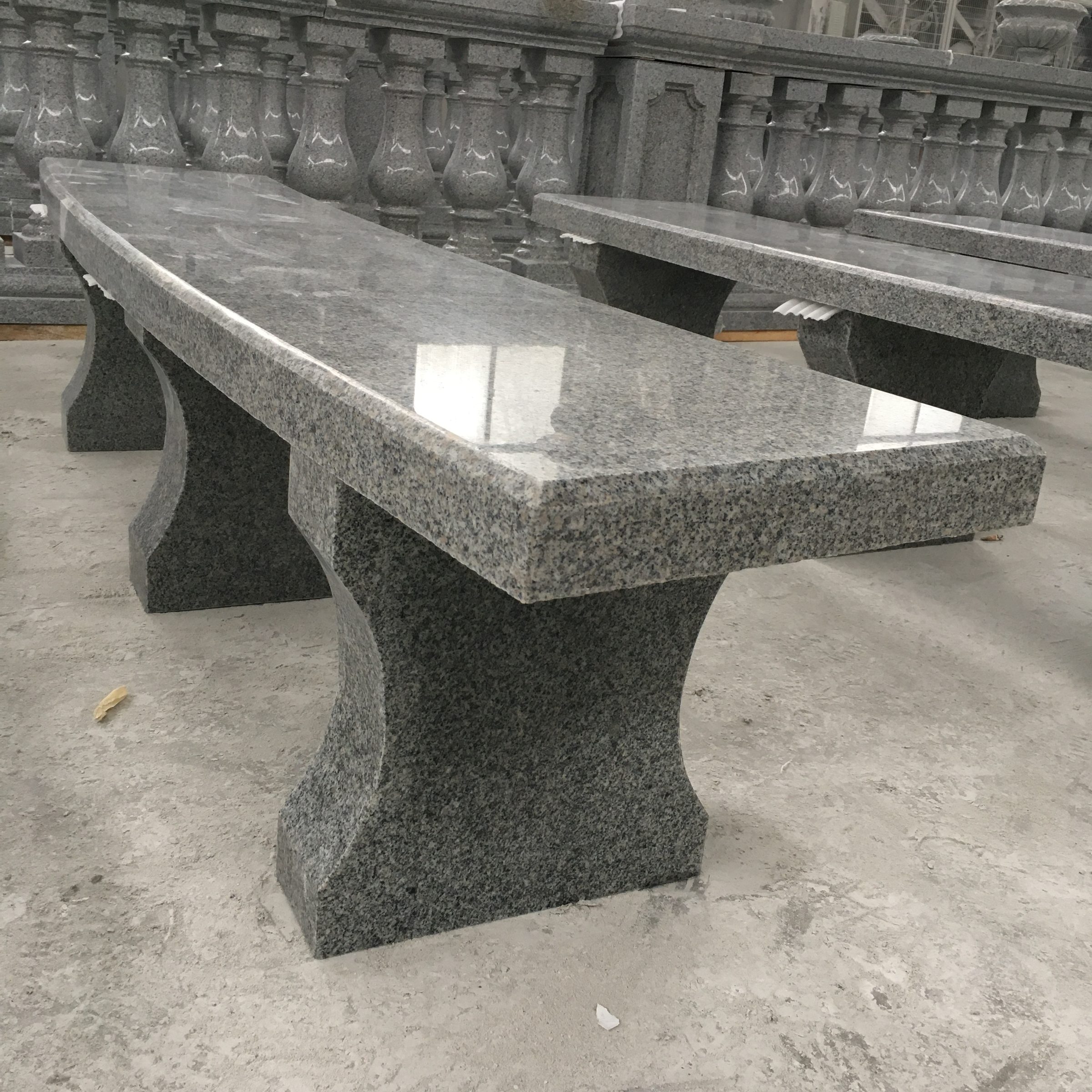 Granite garden bench — image 1