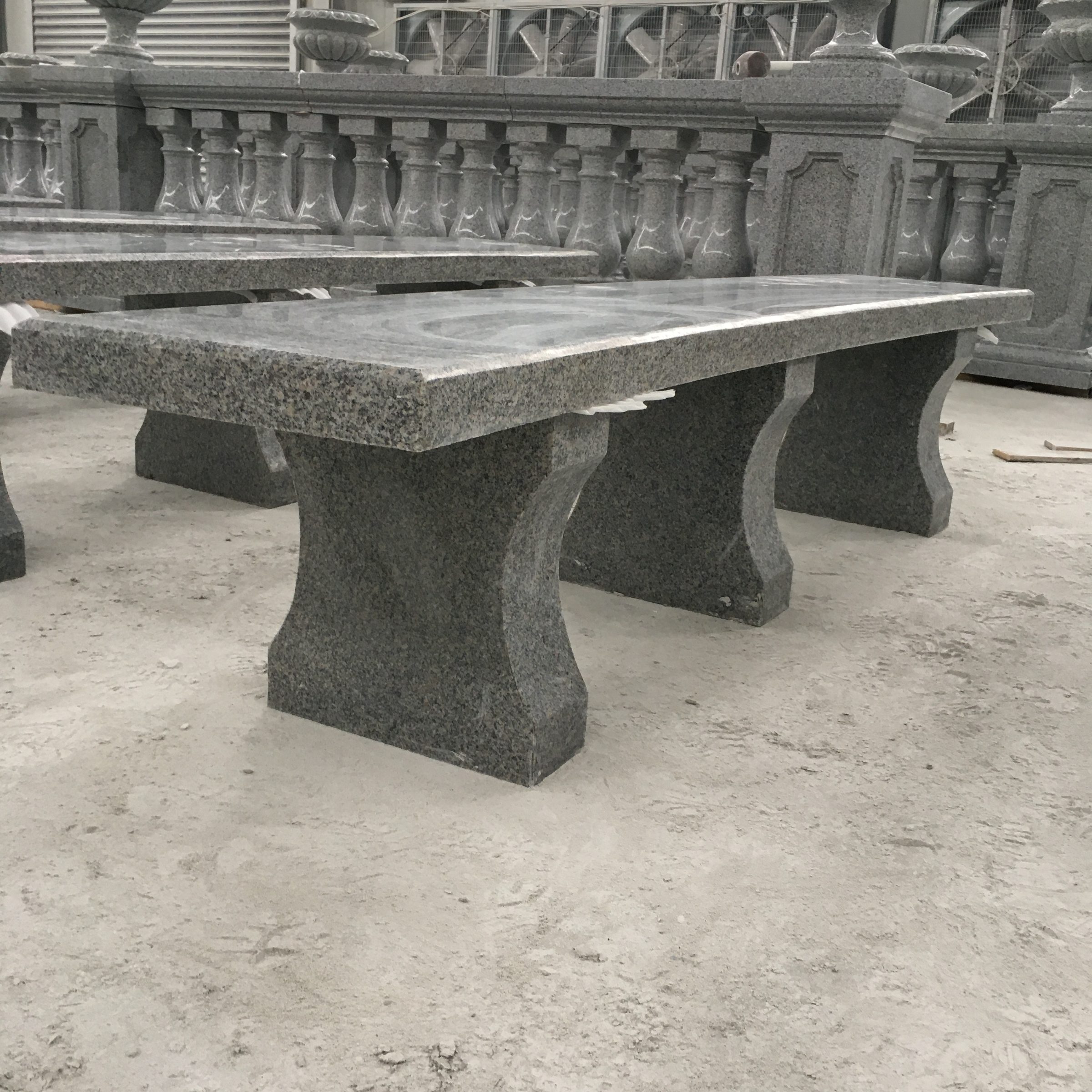 Granite garden bench — image 3