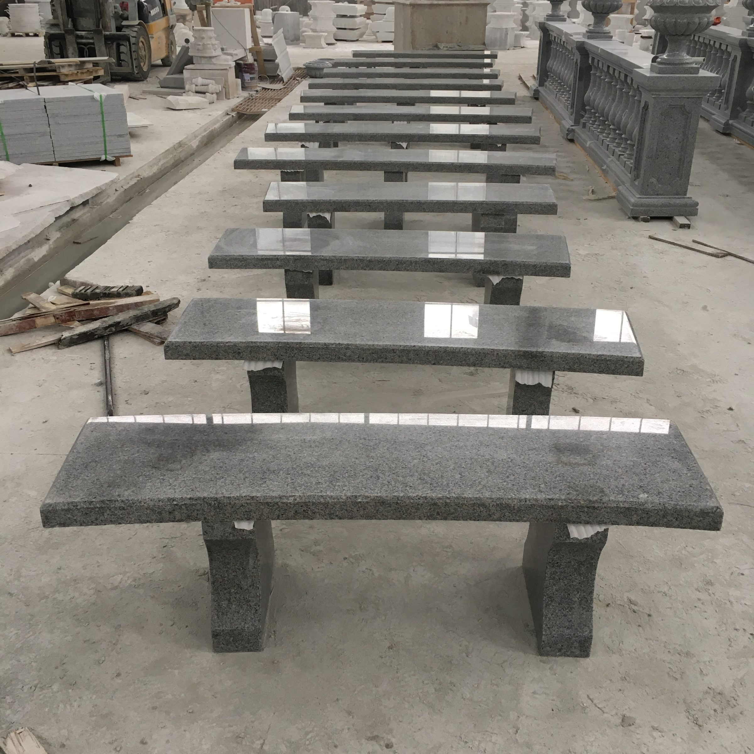 Granite garden bench — image 4