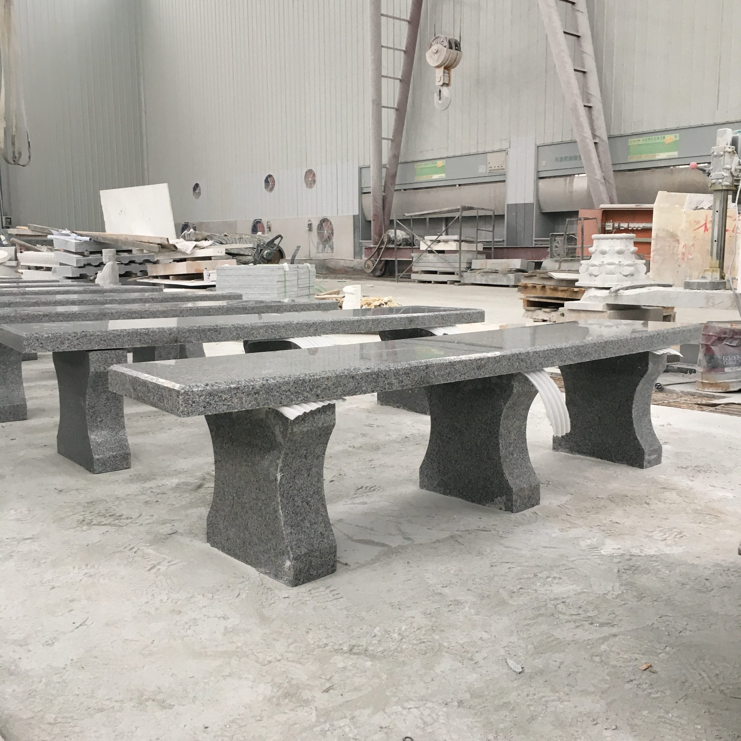 Granite garden bench — image 6
