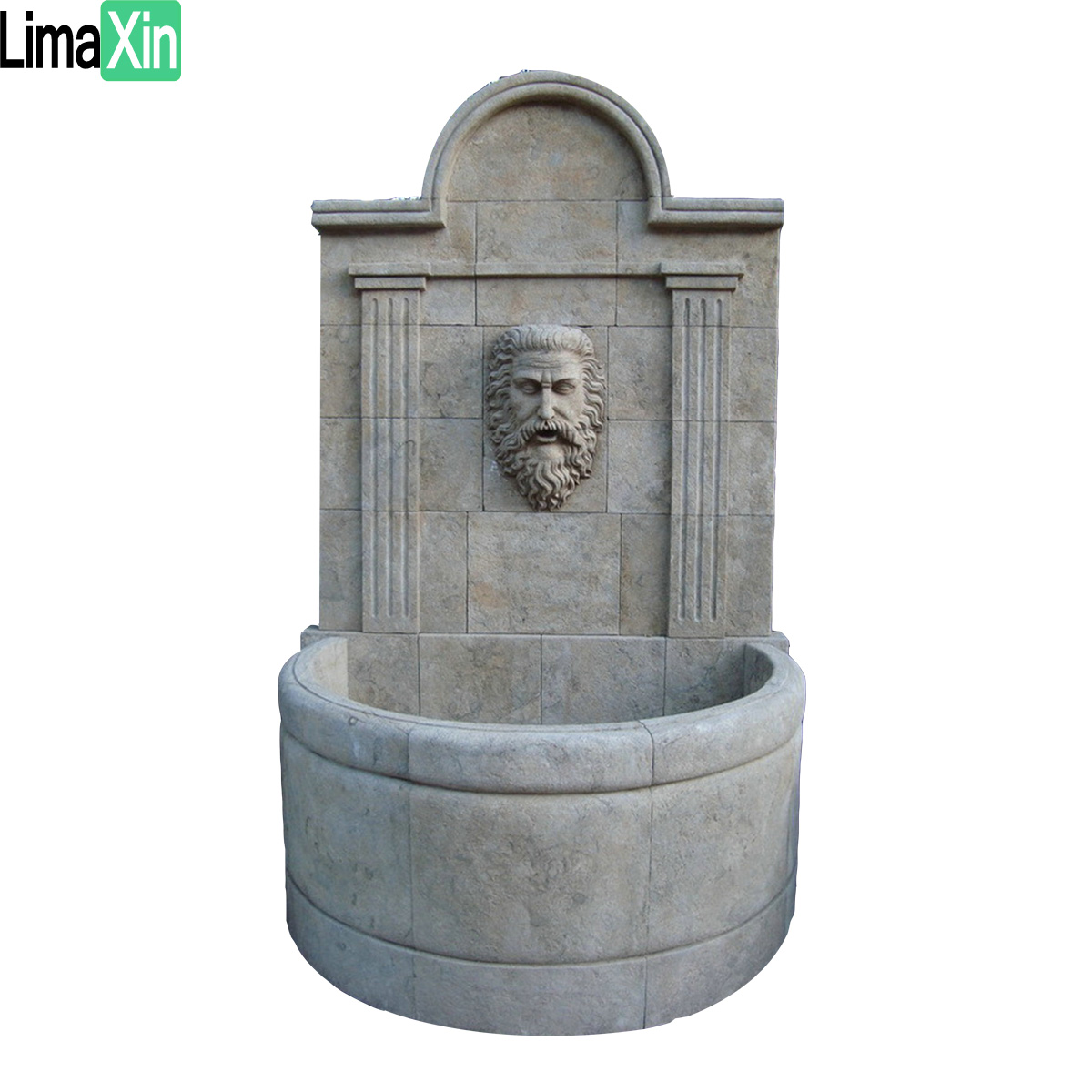 Customized unique antique limestone wall fountain — image 2