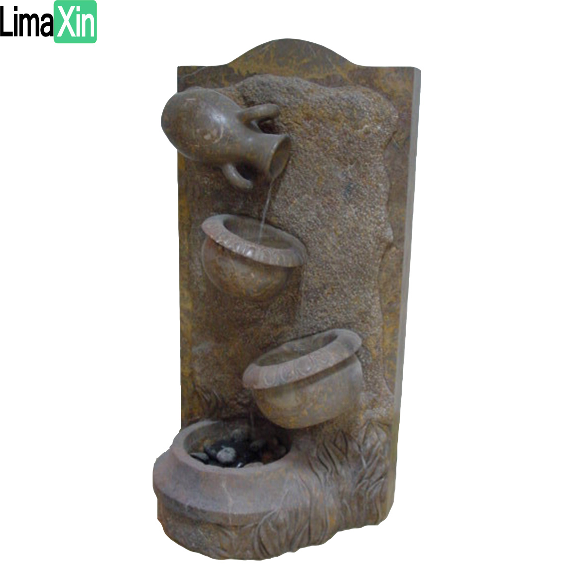 Customized unique antique limestone wall fountain — image 3