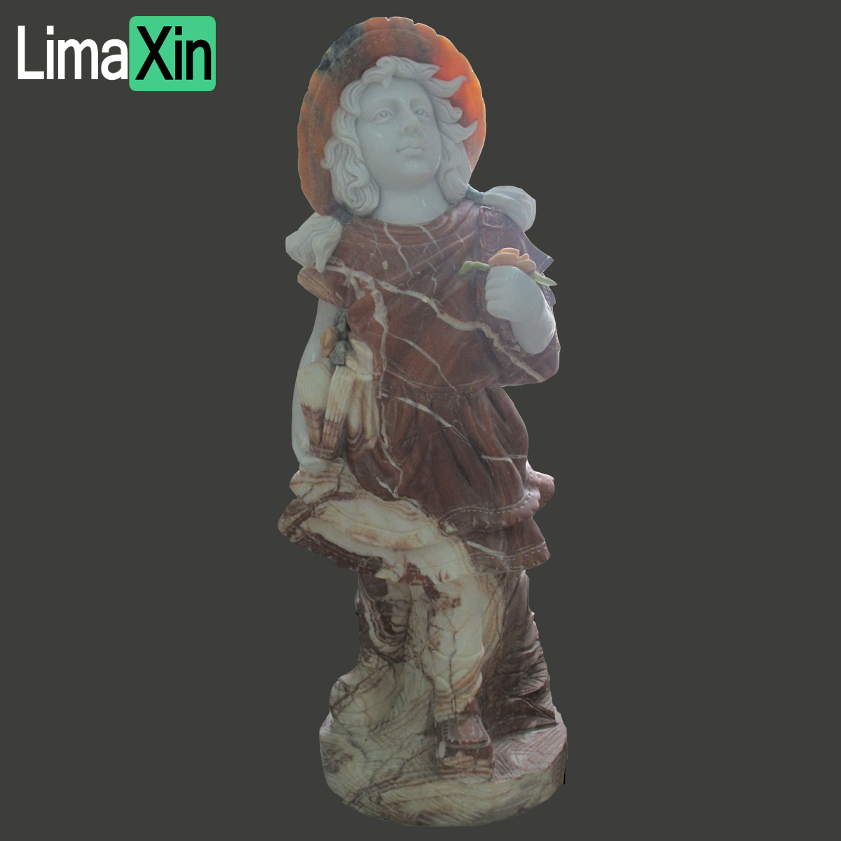 Home graden decoration Beige Travertine Classic Greek Sculpture — image 5