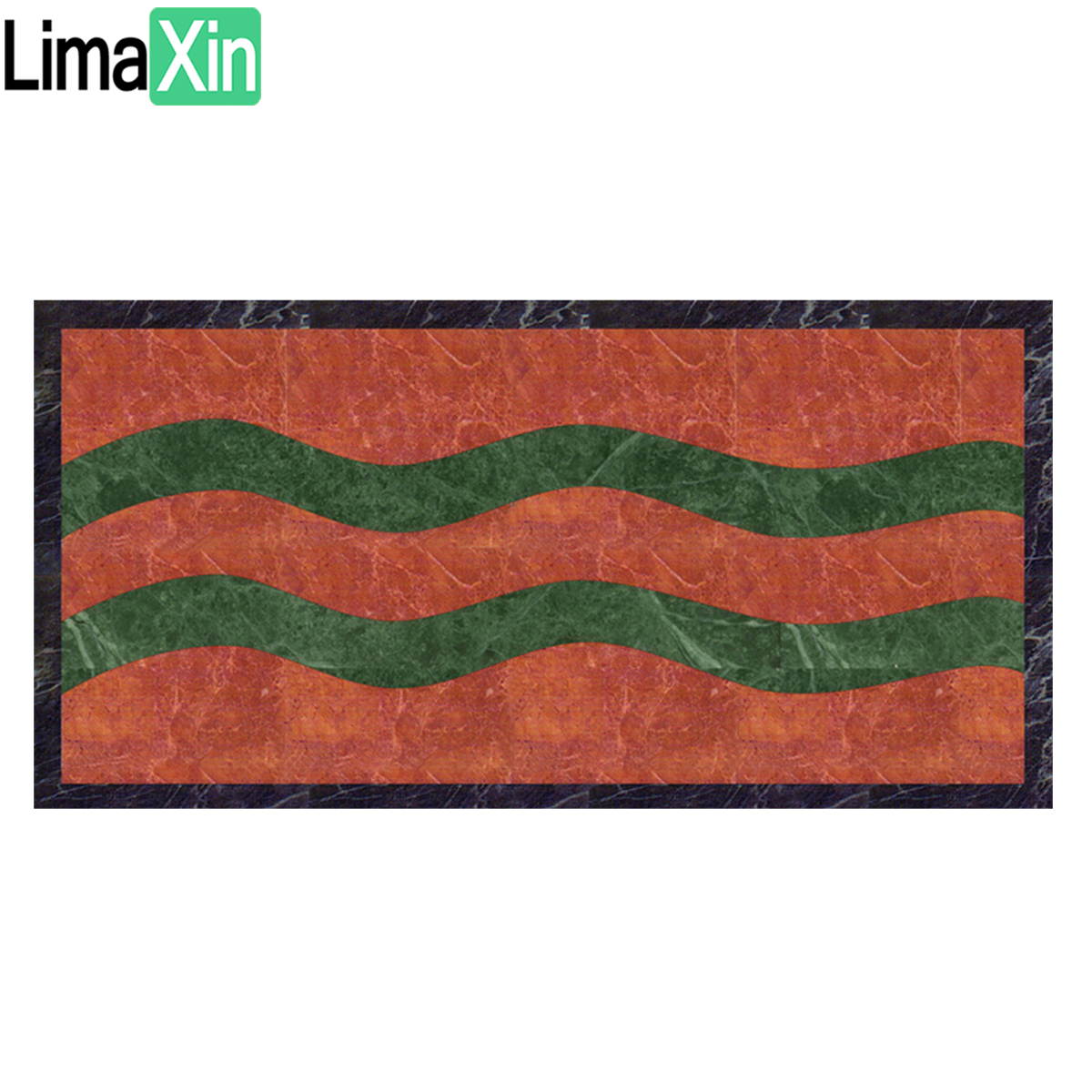 Custom design home floor marble pattern water jet borders — image 3