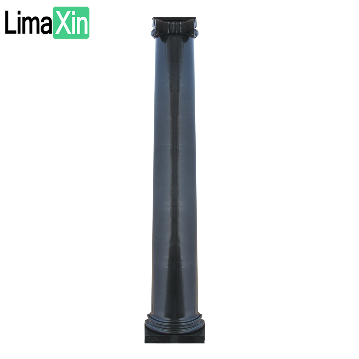 Hand carved black granite column for a high end villa