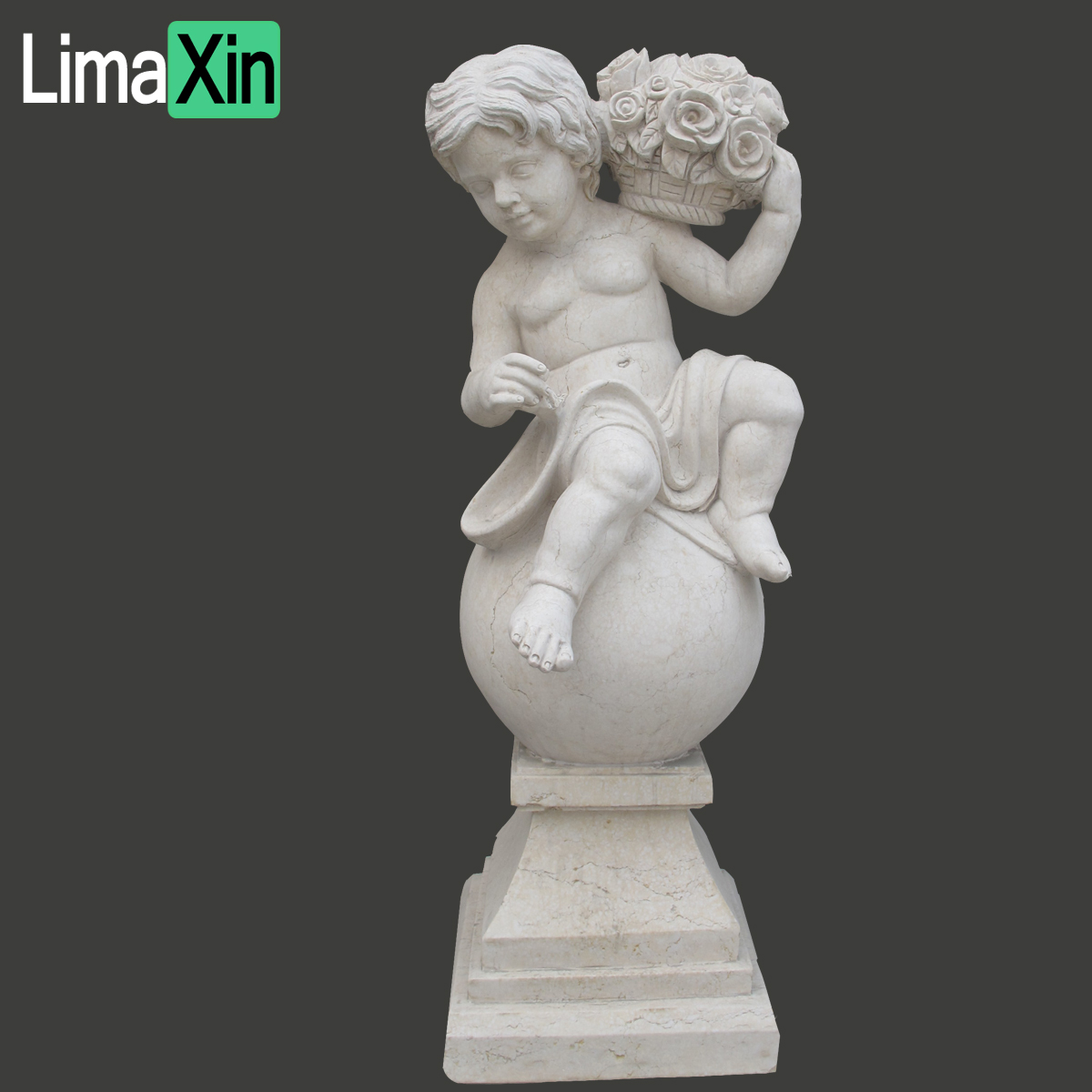 Home graden decoration Beige Travertine Classic Greek Sculpture — image 7