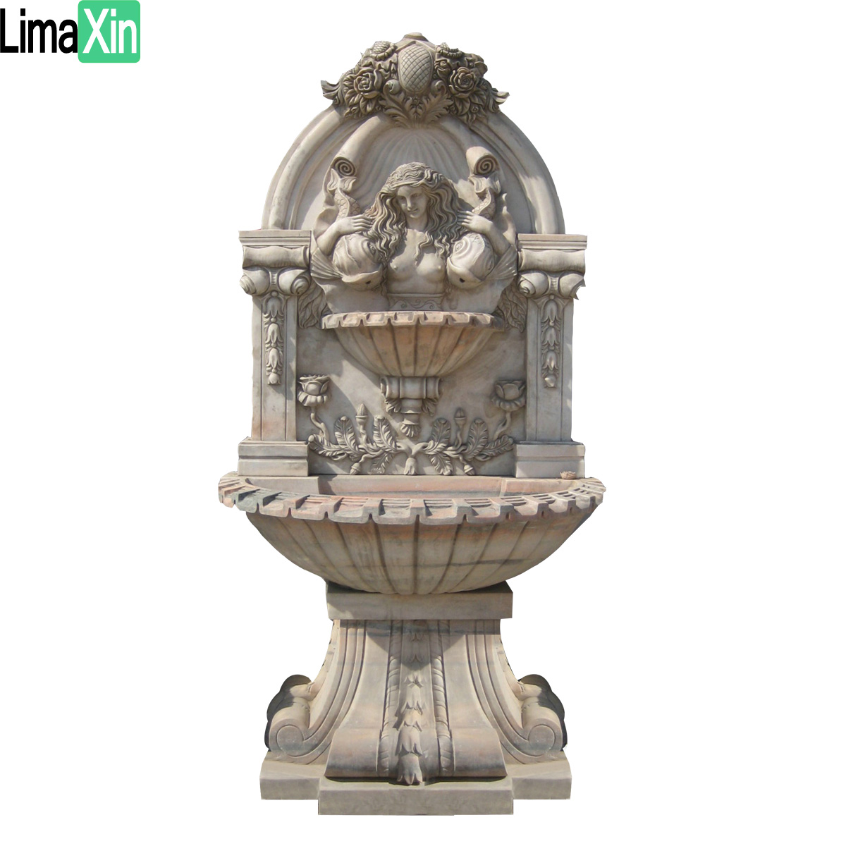 Customized natural beige travertine limestone fountain — image 5