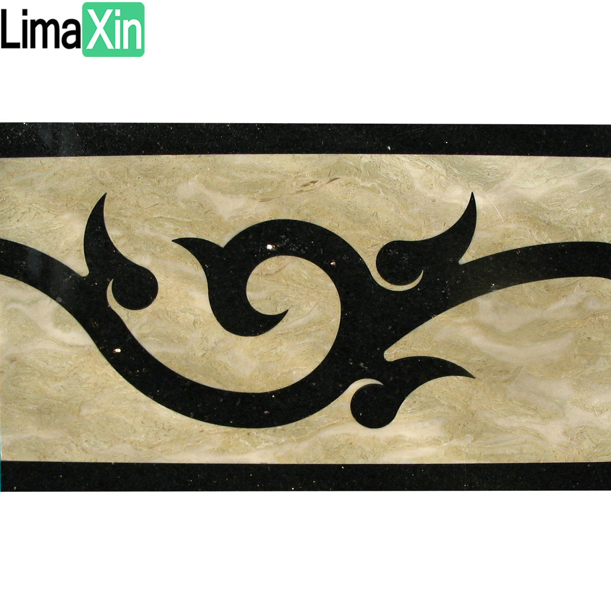 Custom design home floor marble pattern water jet borders — image 1