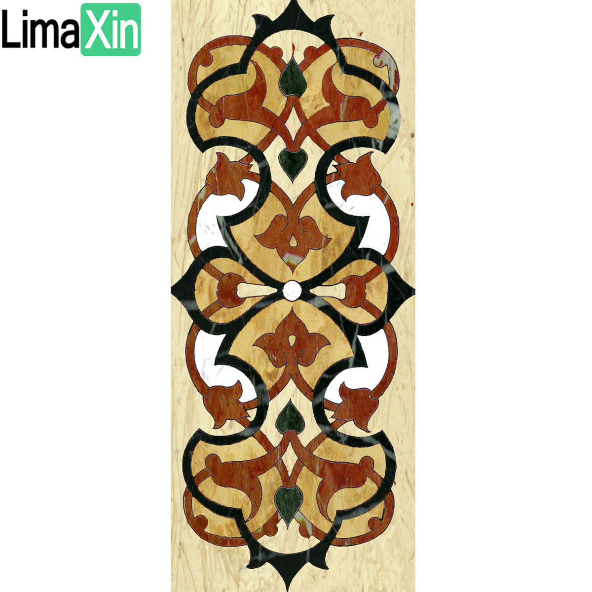 Custom design home floor marble pattern water jet borders — image 2