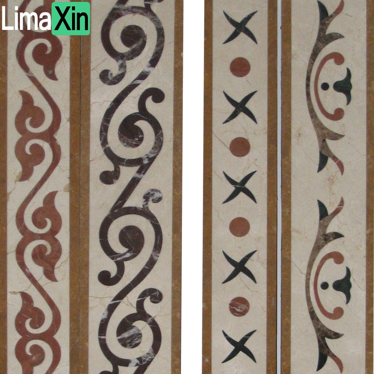Custom design home floor marble pattern water jet borders