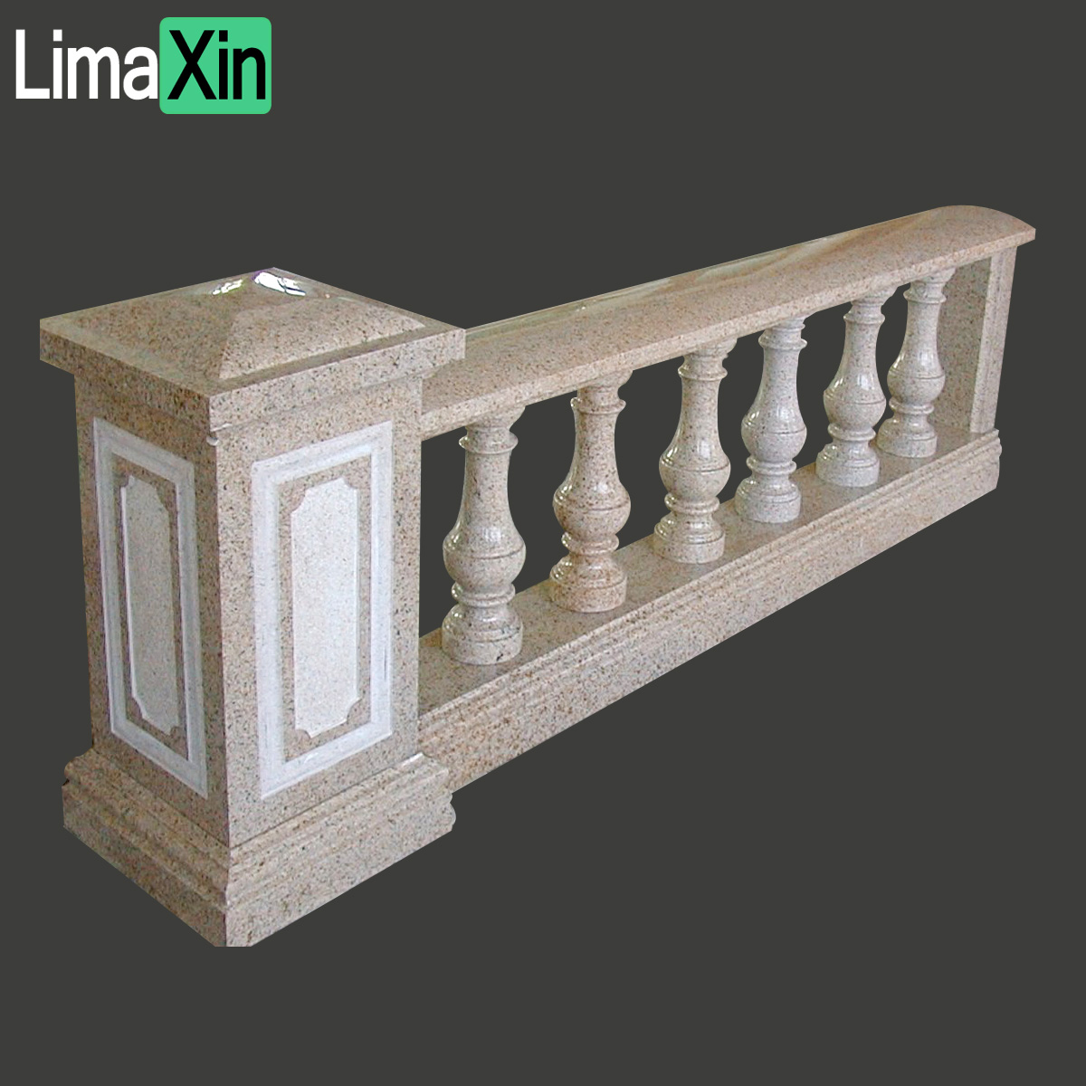 High polished natural beige granite balustrades for deck