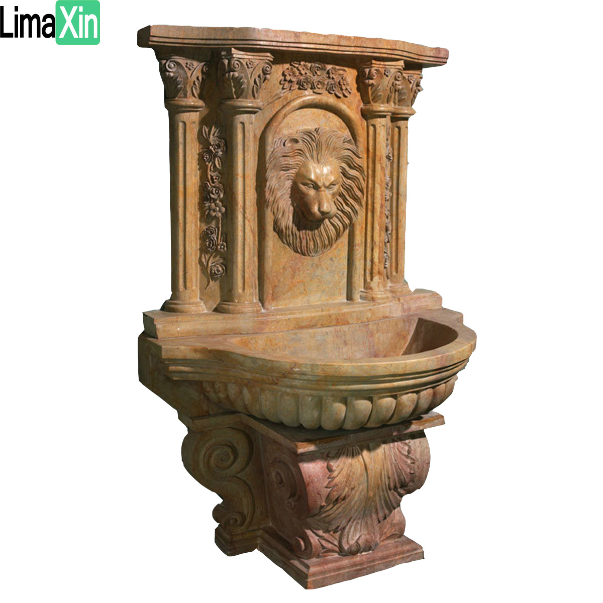 Customized natural beige travertine limestone fountain — image 1