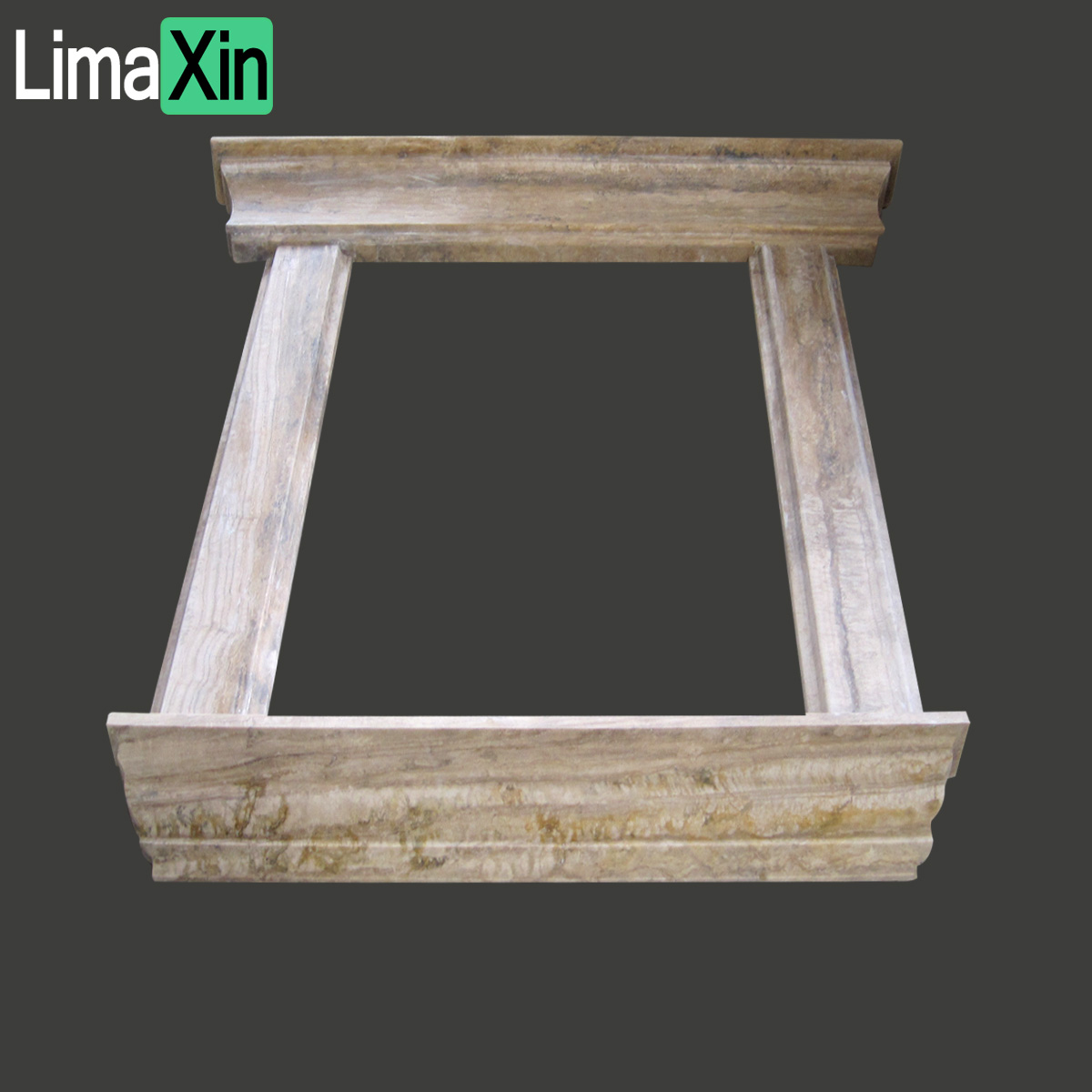 Custom design natural beige travertine stone window surround