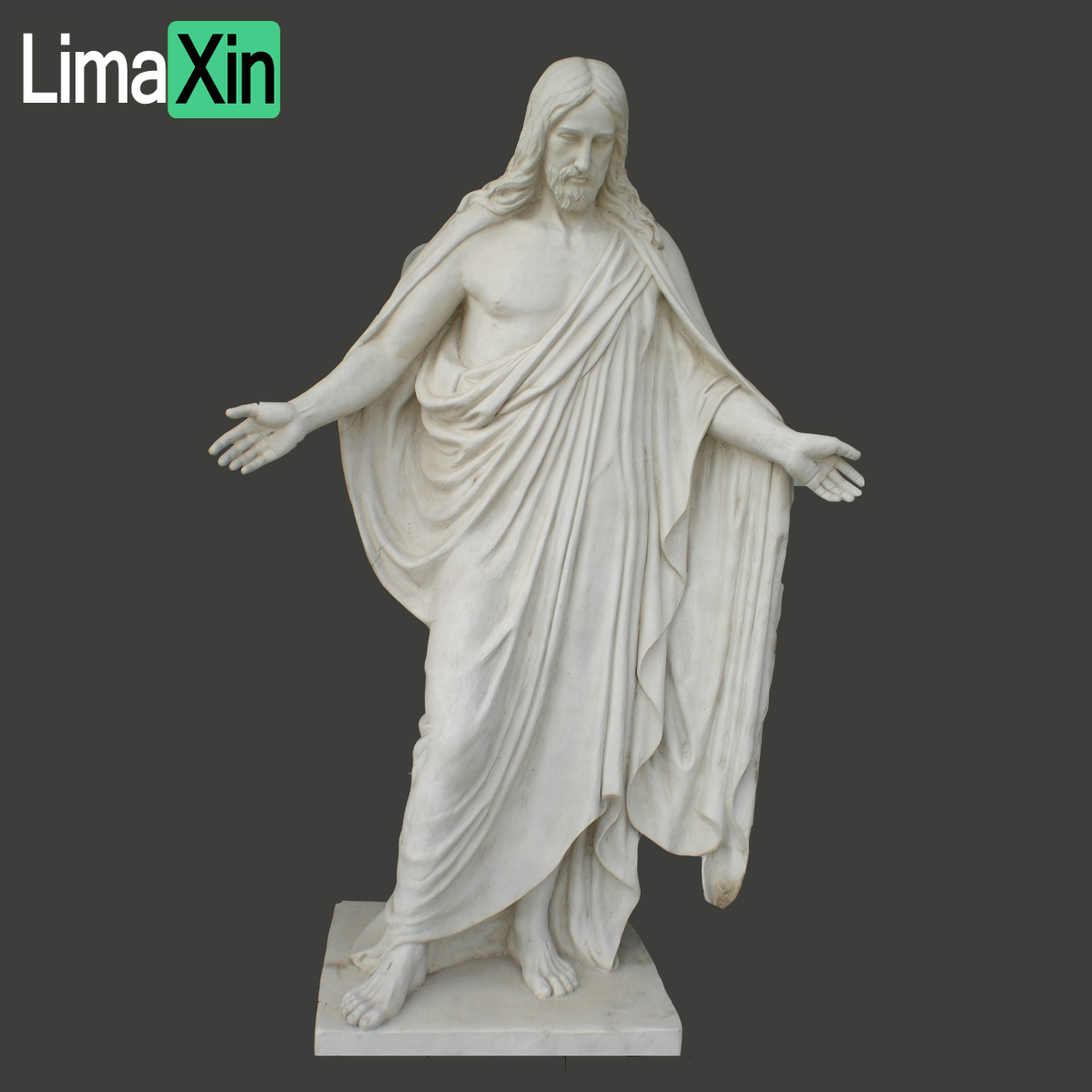 Home graden decoration Beige Travertine Classic Greek Sculpture — image 2