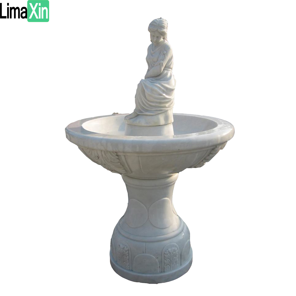 Classic design mini size antique French style garden stone water fountain — image 5