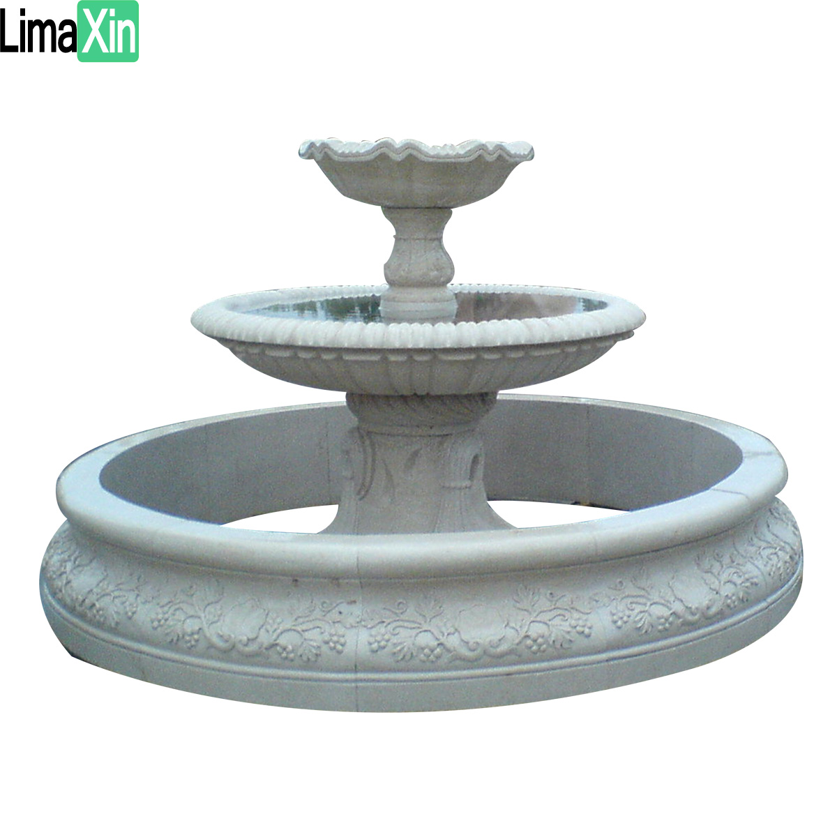 Customized natural stone travertine garden water fountain — image 1