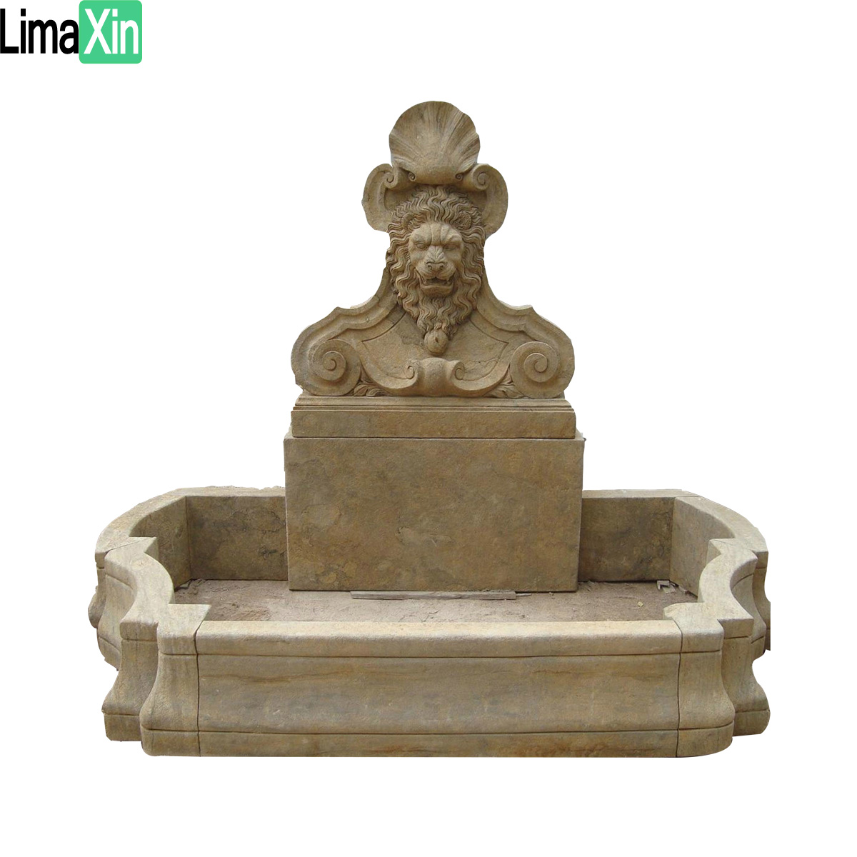 Customized natural beige travertine limestone fountain — image 3