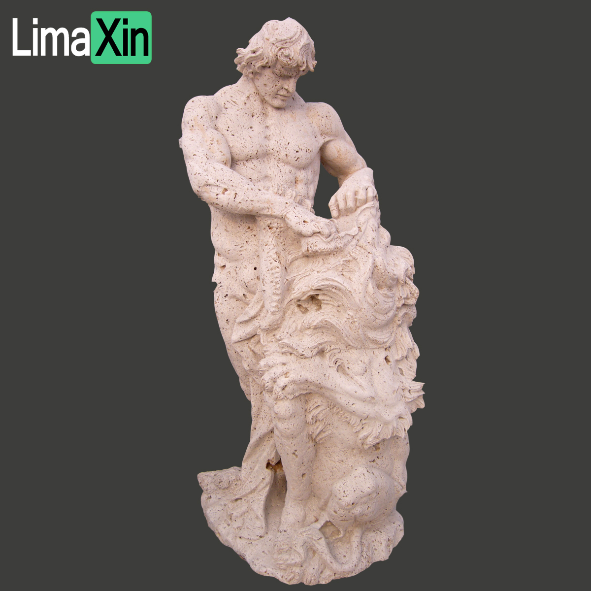 Home graden decoration Beige Travertine Classic Greek Sculpture