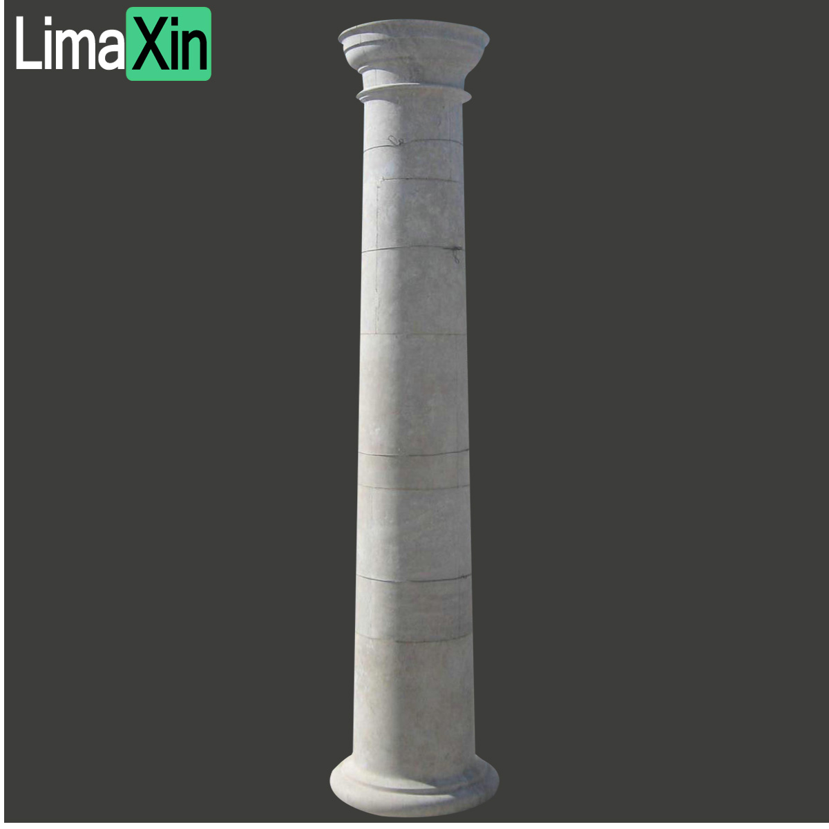 Beige color natural travertine Tuscan style architectural column