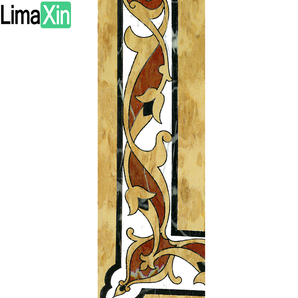 Custom design home floor marble pattern water jet borders — image 5