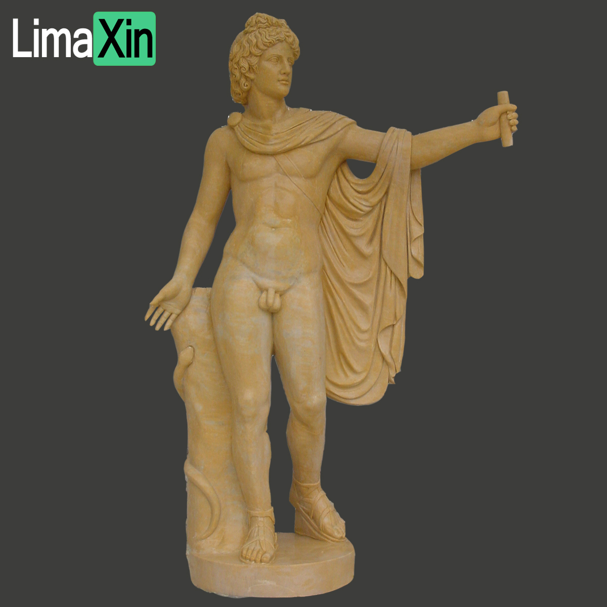 Home graden decoration Beige Travertine Classic Greek Sculpture — image 3