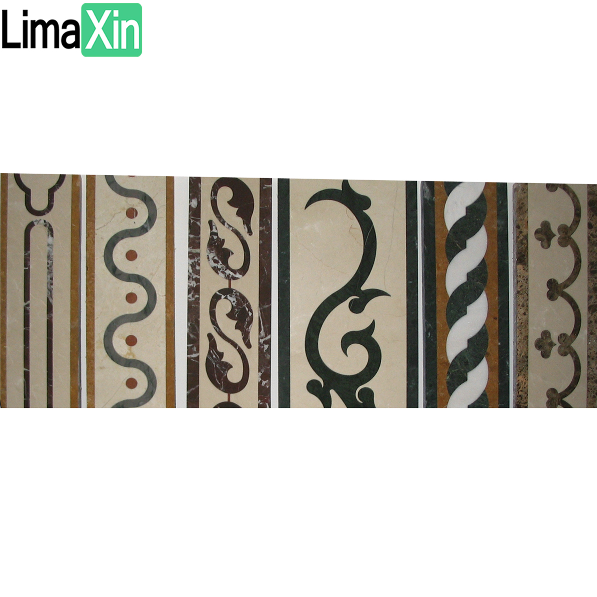 Custom design home floor marble pattern water jet borders — image 7