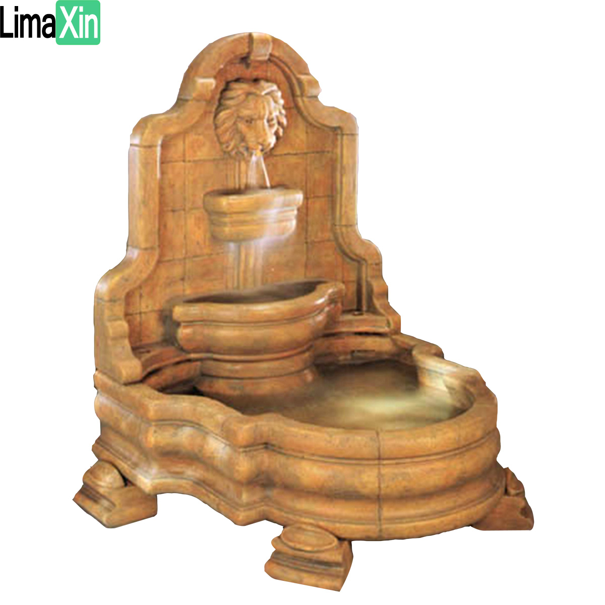 Hand carved marble wall fountain — image 3