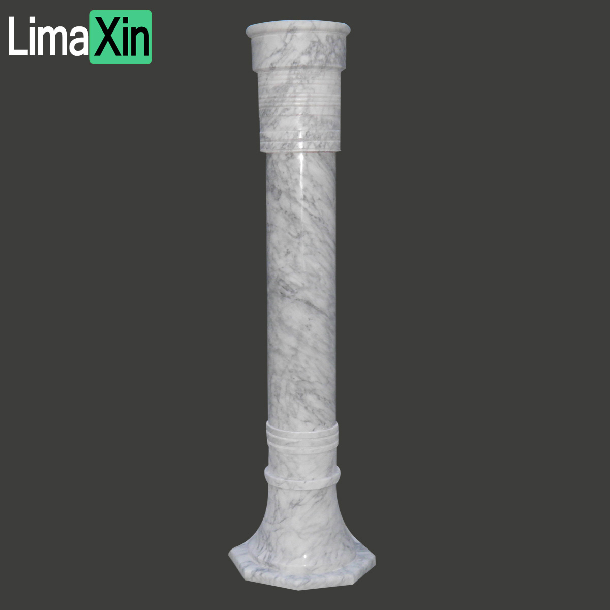 Mosque used natural Carrara white marble column