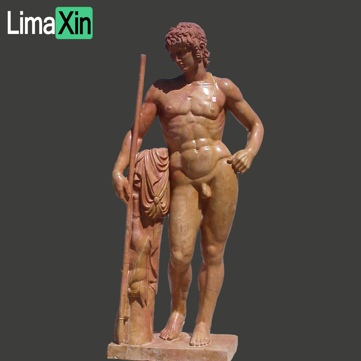 Home graden decoration Beige Travertine Classic Greek Sculpture — image 4